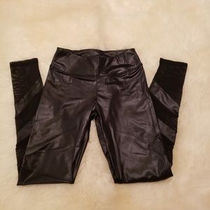 Faux leather leggings